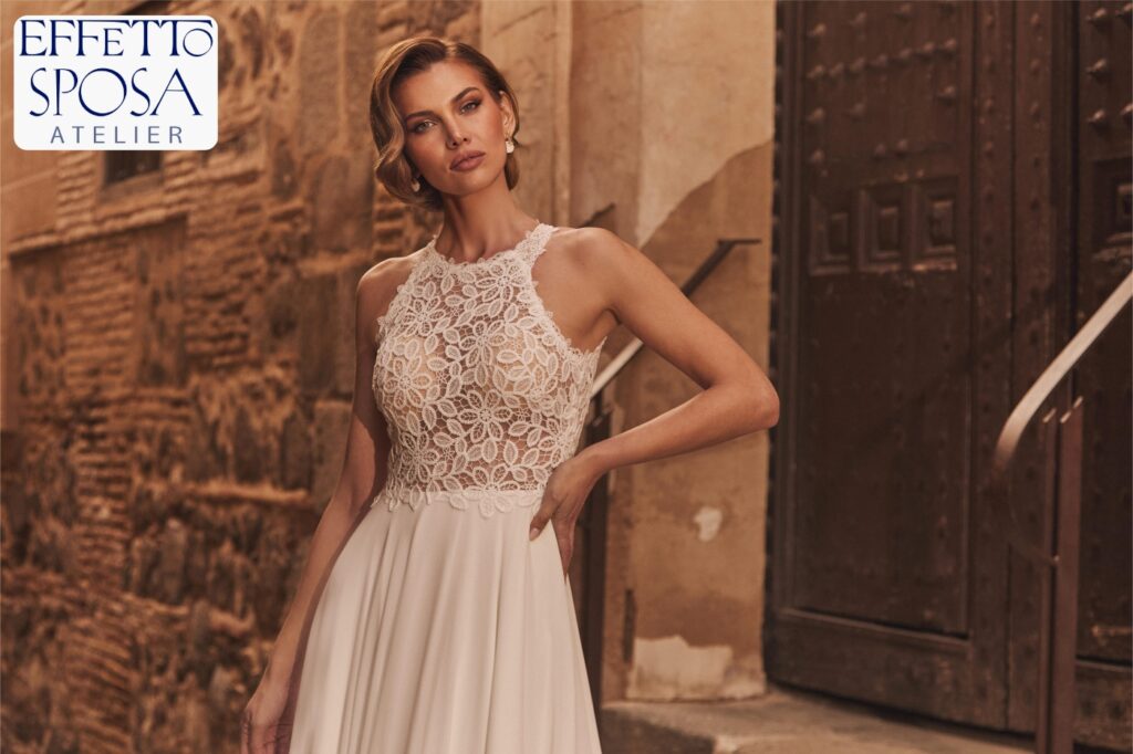 abito sposa con scollo americana -semplice a parma