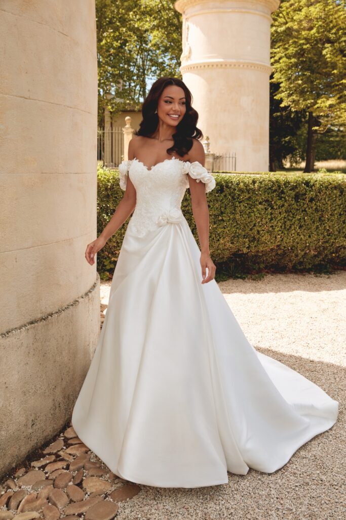 abito sposa raso
